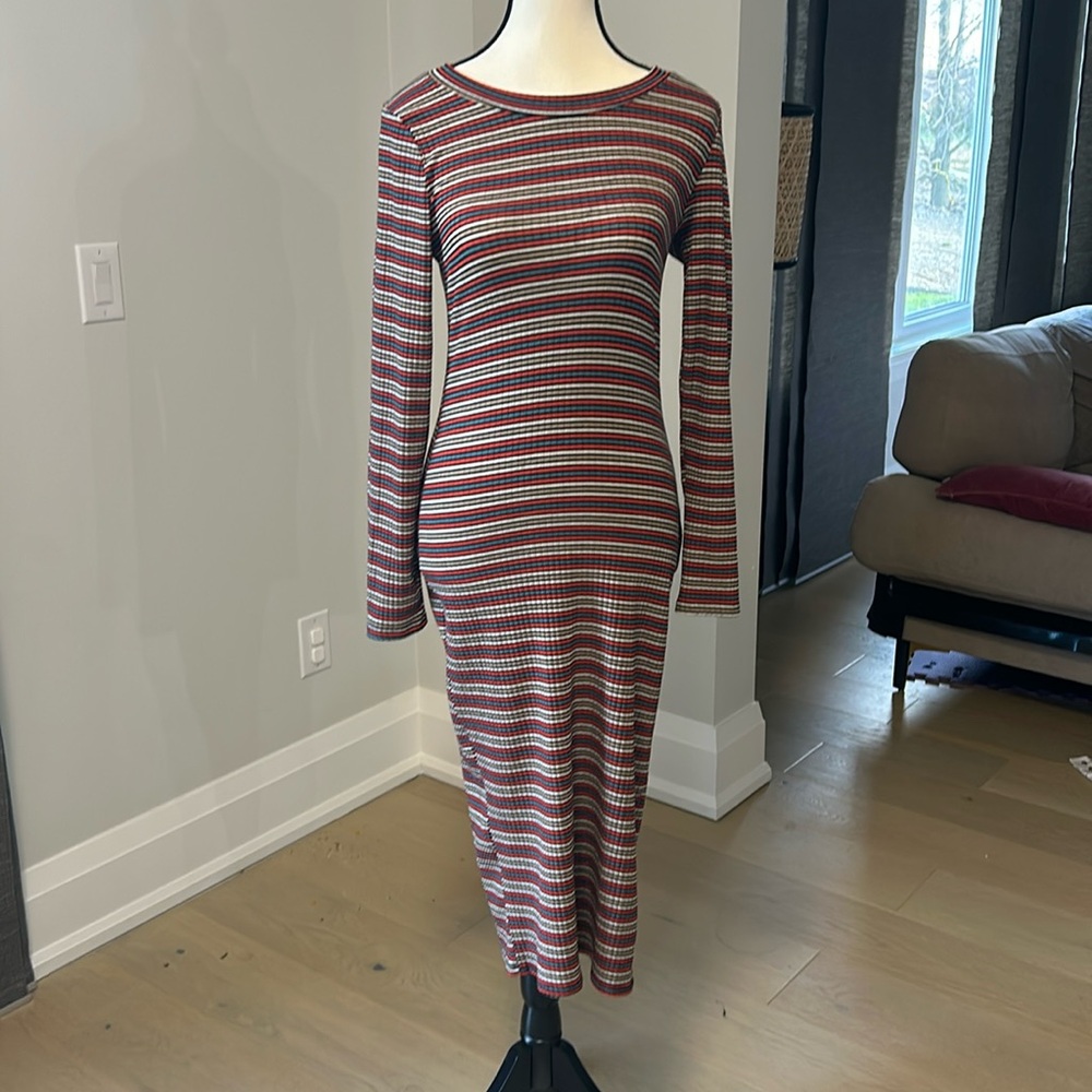Potter’s Pot women’s size Medium striped stretchy maxi dress